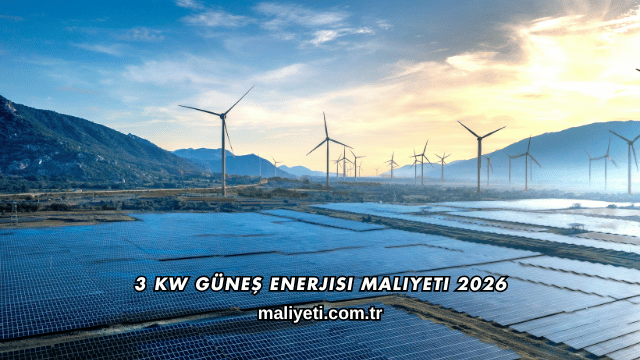 3 Kw Güneş Enerjisi Maliyeti 2026