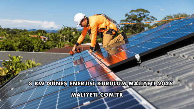 3 kW Güneş Enerjisi Kurulum Maliyeti 2026