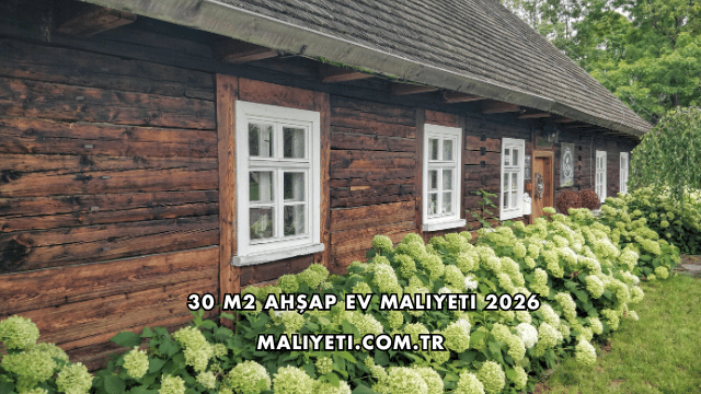 30 m2 Ahşap Ev Maliyeti 2026