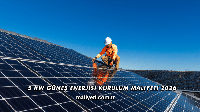 5 Kw Güneş Enerjisi Kurulum Maliyeti 2026