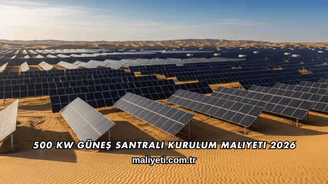 500 kW Güneş Santrali Kurulum Maliyeti 2026