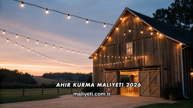 Ahır Kurma Maliyeti 2026