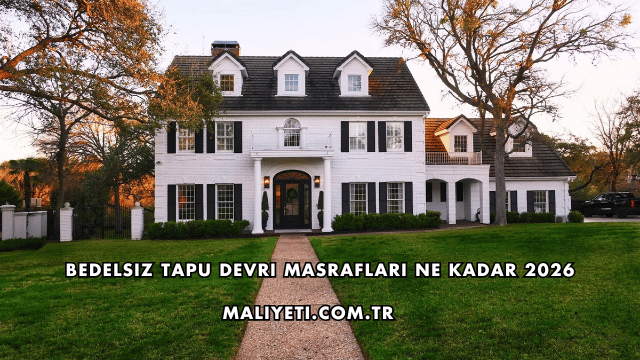 Bedelsiz Tapu Devri Masrafları Ne Kadar 2026