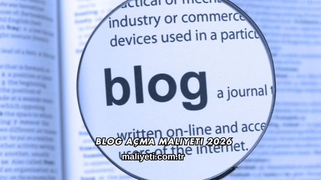 Blog Açma Maliyeti 2026