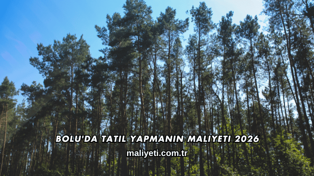 Bolu'da Tatil Yapmanın Maliyeti 2026