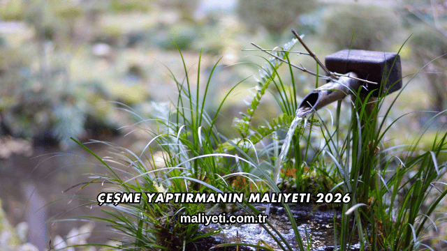 Çeşme Yaptırmanın Maliyeti 2026