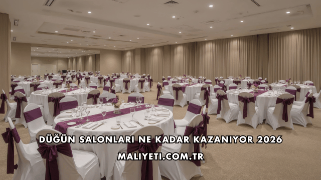 Düğün Salonları Ne Kadar Kazanıyor 2026