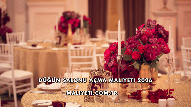 Düğün Salonu Açma Maliyeti 2026