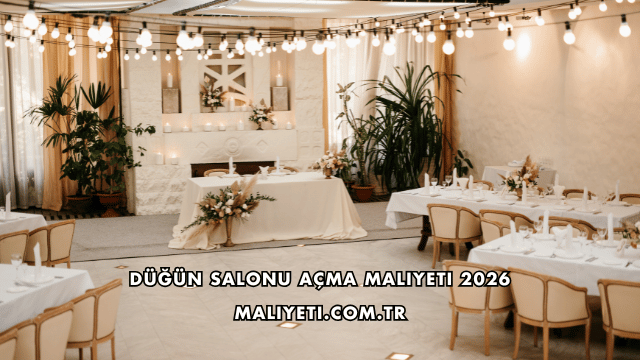 Düğün Salonu Açma Maliyeti 2026
