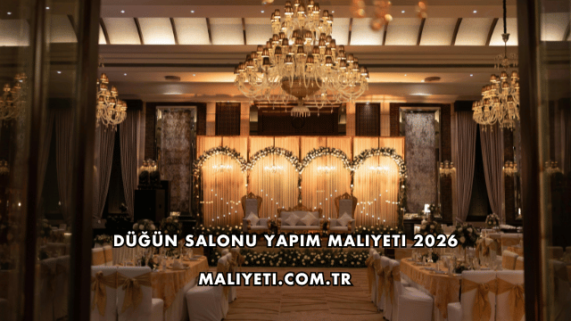 Düğün Salonu Yapım Maliyeti 2026