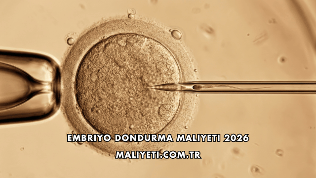 Embriyo Dondurma Maliyeti 2026