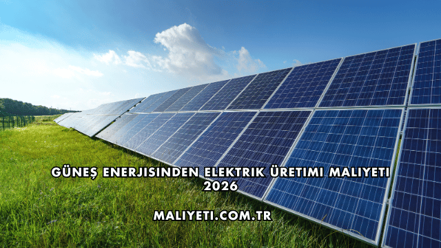 Güneş Enerjisinden Elektrik Üretimi Maliyeti 2026