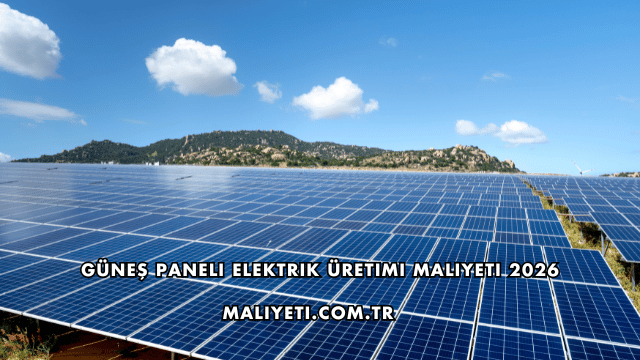 Güneş Paneli Elektrik Üretimi Maliyeti 2026