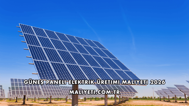 Güneş Paneli Elektrik Üretimi Maliyeti 2026