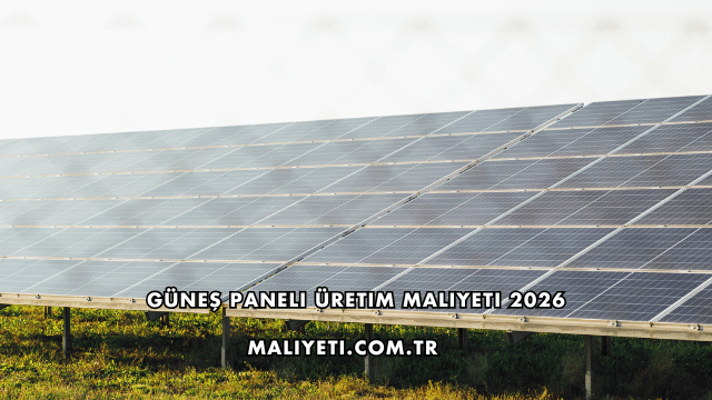 Güneş Paneli Üretim Maliyeti 2026