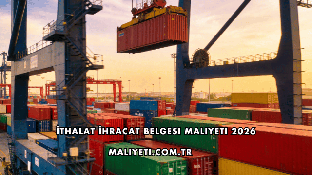 İthalat İhracat Belgesi Maliyeti 2026