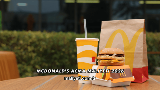 McDonald's Açma Maliyeti 2026