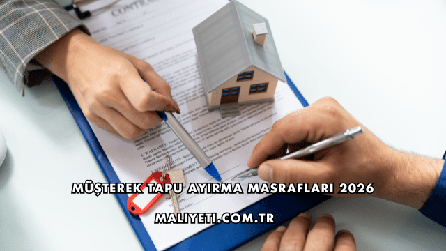 Müşterek Tapu Ayırma Masrafları 2026