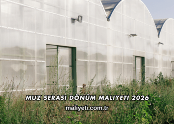 Muz Serası Dönüm Maliyeti 2026