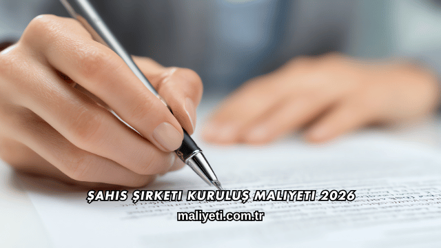 Şahıs Şirketi Kuruluş Maliyeti 2026