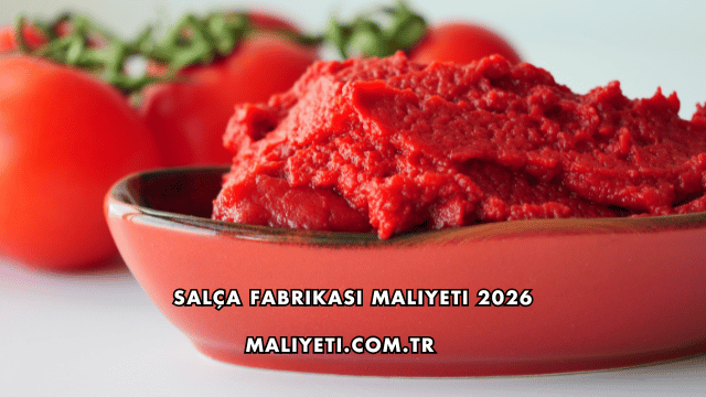 Salça Fabrikası Maliyeti 2026