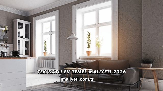 Tek Katlı Ev Temel Maliyeti 2026