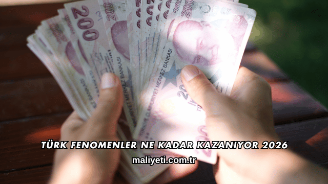 Türk Fenomenler Ne Kadar Kazanıyor 2026