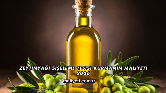 Zeytinyağı Şişeleme Tesisi Kurmanın Maliyeti 2026