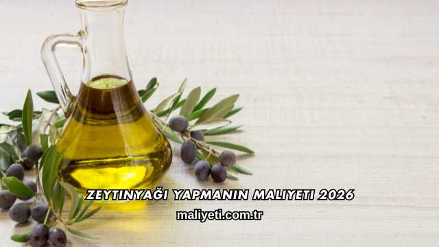 Zeytinyağı Yapmanın Maliyeti 2026